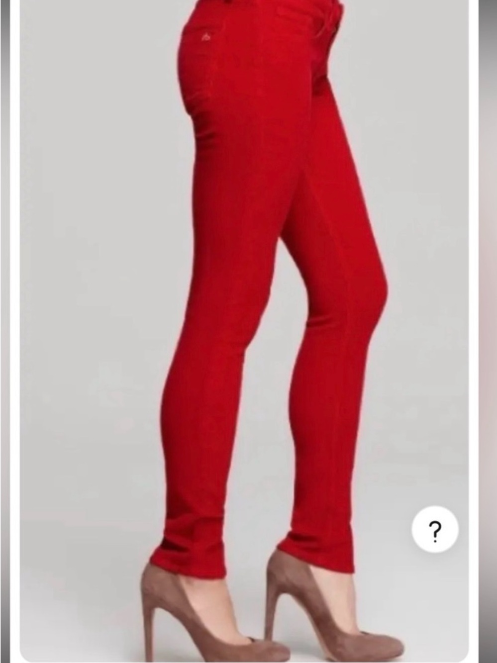 rag & bone Red High-Rise Ankle Skinny Jeans - Picture 2 of 10